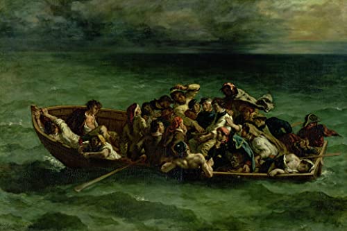 Affiche Toile Naufrage de Don Juan Delacroix Décoration 60x90