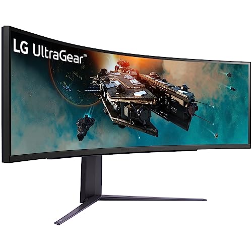 Image of LG 49 inch Curved Ultragear Dual QHD (5120 x 1440) @1ms, 240Hz Gaming Monitor with Vesa DisplayHDR 1000, Premium Gaming Display, AMD FreeSync, DCI-P3 95% (Typ.), HDMI, DP, Speakers, 49GR85DC (Black)