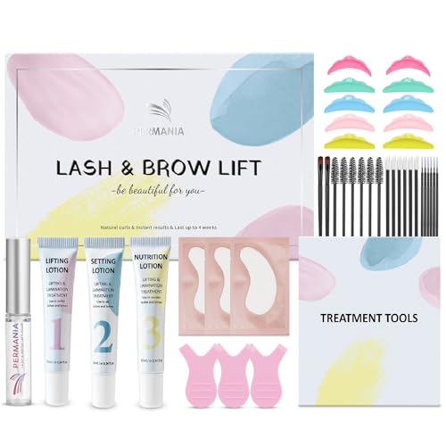 PERMANIA Wimperlifting Set, Lash Lift Kit, Wimperlift Kit en Wenkbrauwliftingset, Veilige en Effectieve Salon-Resultaten, Beginnersvriendelijk, Houdt tot 4 weken