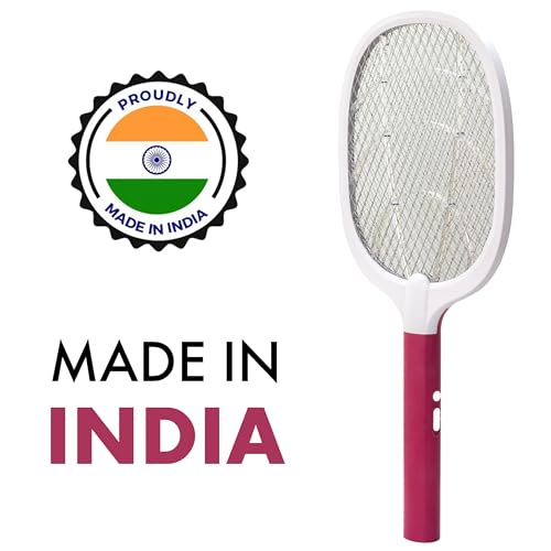 Weird Wolf Heavy Duty Mosquito Racket Bat | Rechargeable Electric Fly Swatter | Mosquito Killer Racquet with Type-C Charging and 6 Months Warranty (Maroon) (Image - 7)