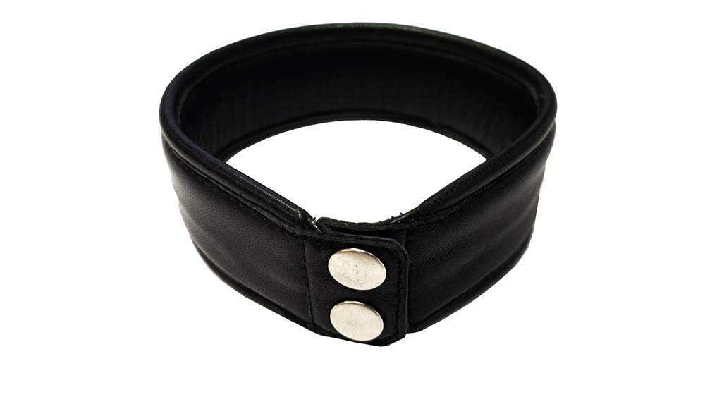 Brazalete de cuero para adultos Rouge Garments, negro, grande
