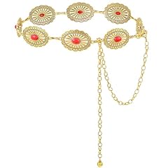 Gold Flower & Red Turquoise