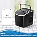 HealSmart Ice Maker for Countertop, 26lbs Ice/24Hrs, 9 Ice Cubes Ready in 6 Mins, Self-Cleaning Feature, Ice Spoon and Basket Included, for Home, Kitchen, Camping, Party, Black New