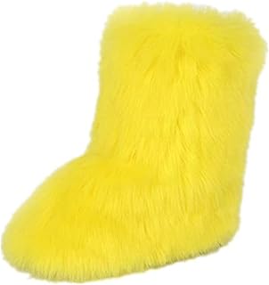 yellow fuzzy boots