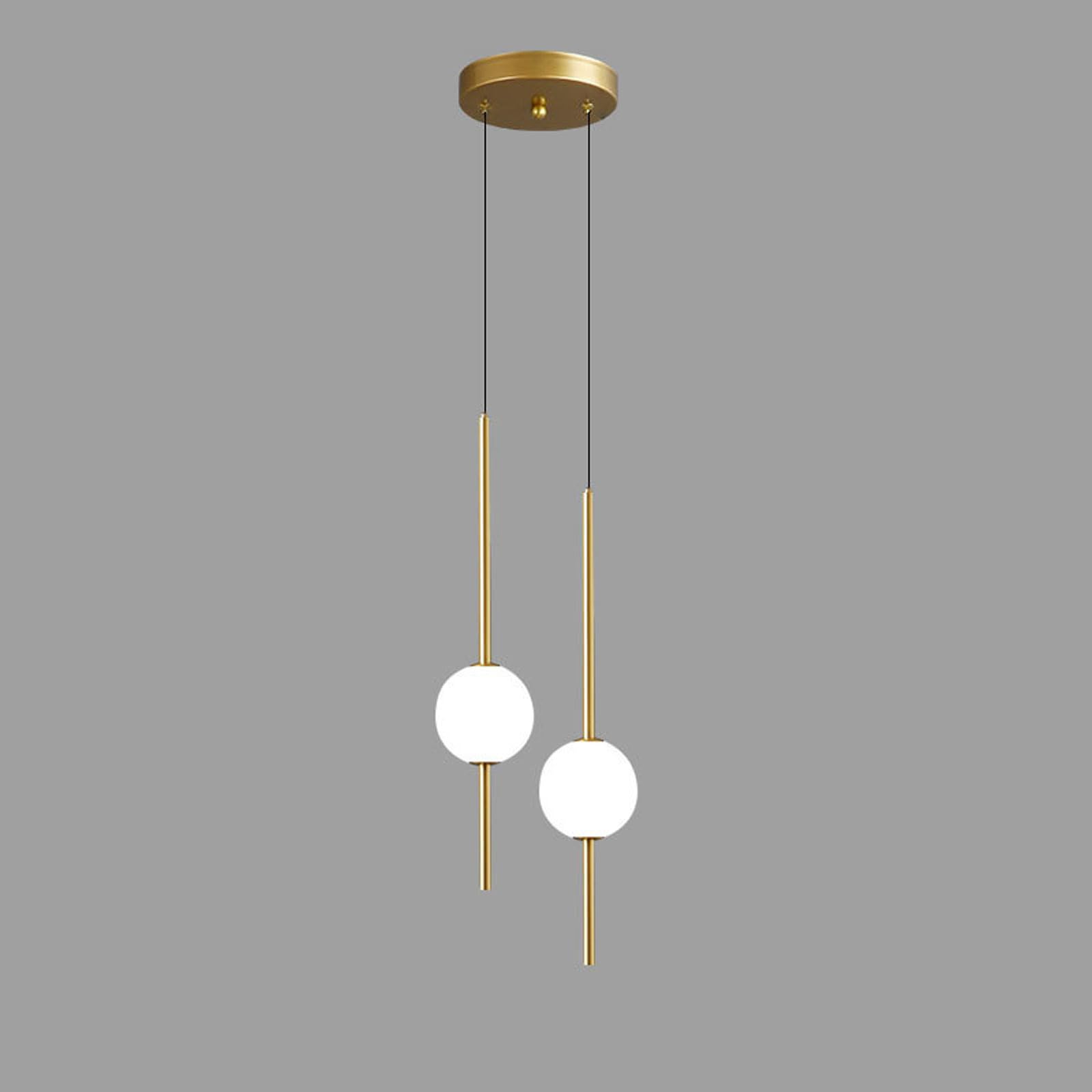 RSZCSMO Round Acrylic Bedside Pendant Light Modern Long Bar Iron Multi-Option Cafe Hanging Lamp Bedroom, Dining Room, Bar Counter Lighting Fixture