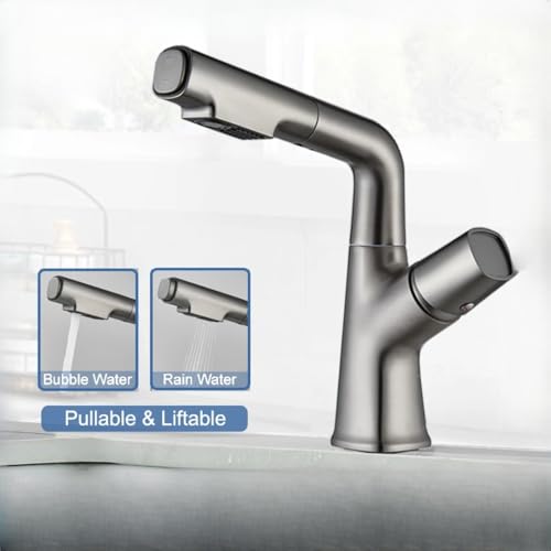 Grifo de lavabo para baño moderno con caño extraíble ideal para lavar el cabello en la pila 3