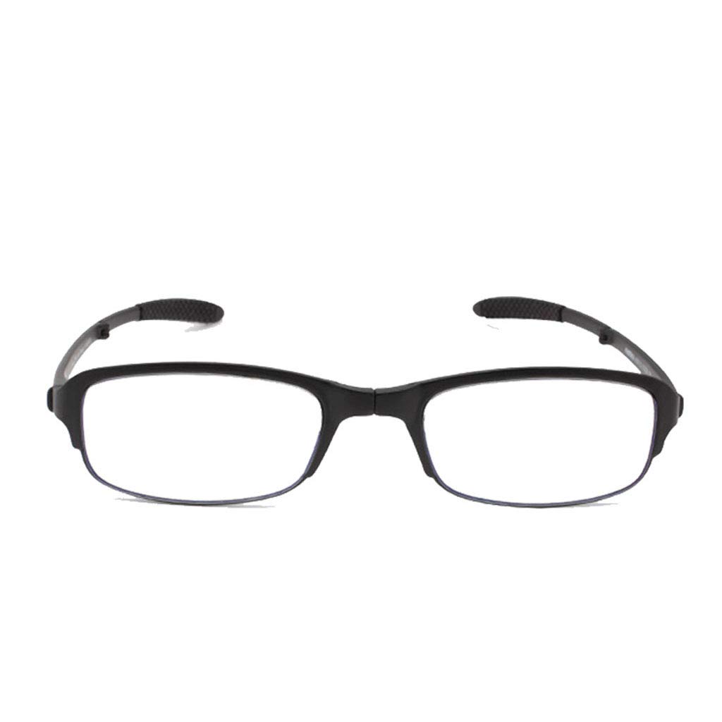 Occhiali da Lettura Pieghevoli Occhiali visivi Occhiali da Lettura Maschili Femminili Eleganti Lettori Portatili da Donna (Color : Black, Size : 1.5)