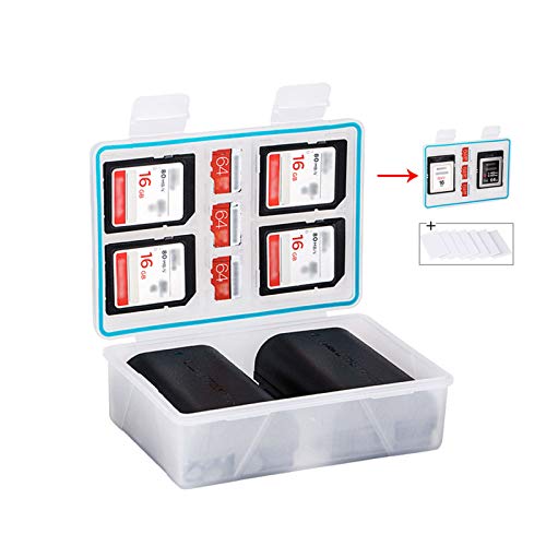 JJC �J�����o�b�e���[�P�[�X �������[�J�[�h ���[�P�[�X �ϐ� 3��Micro SD MSD TF�J�[�h 4��SD SDHC SDXC�J�[�h NP-F550 LP-E6 NP-W126 BLS-5 NP-FW50 EN-EL14A B-NB13L �d�r��