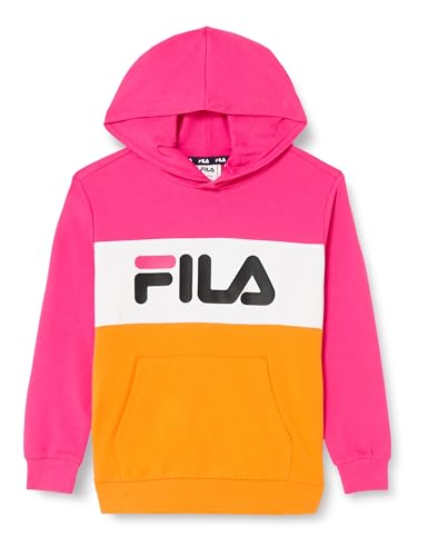 Sweat à capuche enfant FILA BAGANA orange vif avec textile respirant