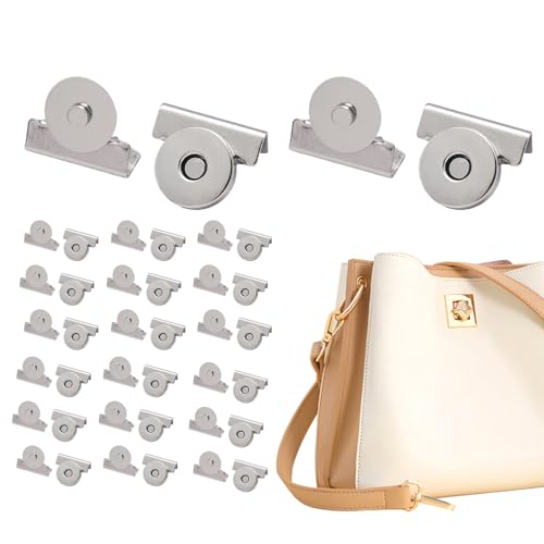 Botones Magnéticos Para Bolsas | 20 Piezas Clip Para La Bolsa Sin Costuras | Cierres Hebillas Para Mujer de Bolsos y Monederos