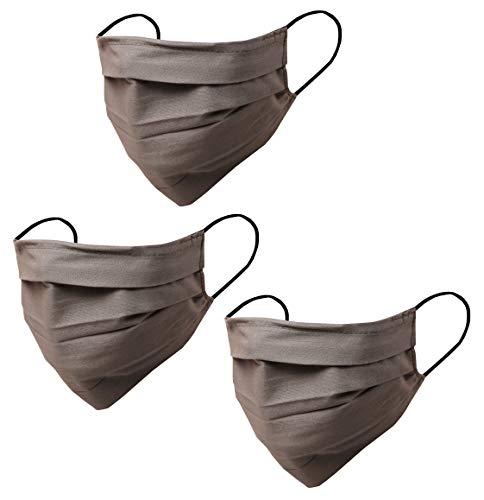 Poche de Filtre de Touche Touchstone Poche Double Couche Coton Tissu Masque de Visage Réutilisable Machine Lavable pour Hommes, Femmes. (Paquet de 3). Gris Cover
