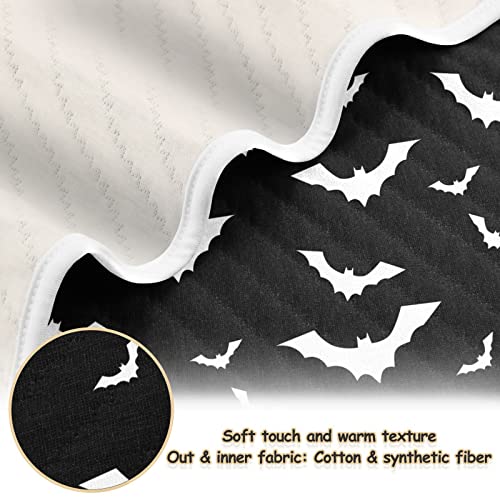 Image of Halloween Bats Baby Blankets Soft Warm Crib Stroller Blanket for Toddler Newborn Girls Boys, 30x40in