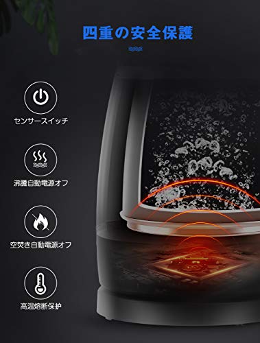 HAGOOGI 電気ケトル GEK-1800-B の商品画像 4