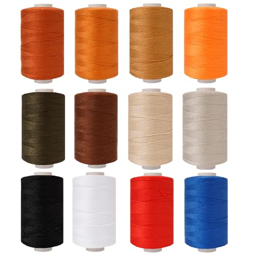 Windman ミシン糸 20番 厚地用 300m巻きx12色 ミシン糸 #20 ジーンズステッチ糸 帆布 キャンバス デニム用 糸 セット (カラーB組み)