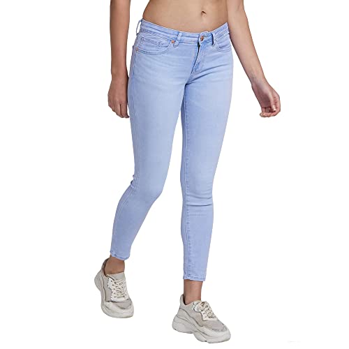Image of Spykar Women Mid Rise Cotton Stretch Slim Fit Regular Length Jeans (Alicia)
