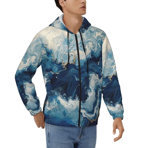 Sweat à capuche zippé pour homme à la mode en polyester doux taille S au 3XL