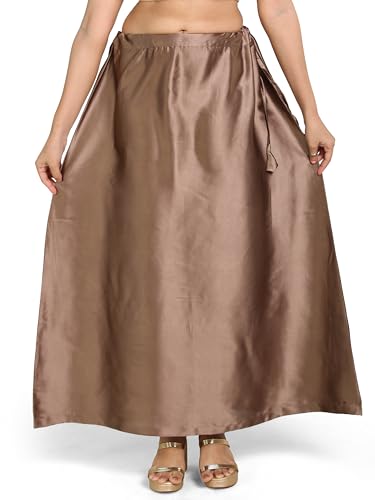 Image of Madhu Fashion Women's Satin Saree Petticoat Saree Underskirt