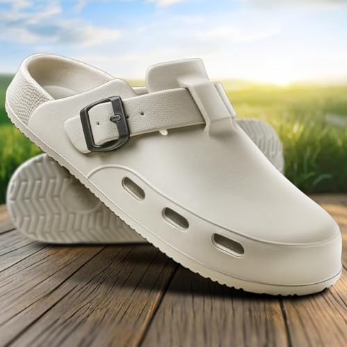Image of KEMISANT Women Clogs,Comfortable Mules Sandals Slippers Nurse Garden Shoes Unisex for Men Cushioned Support