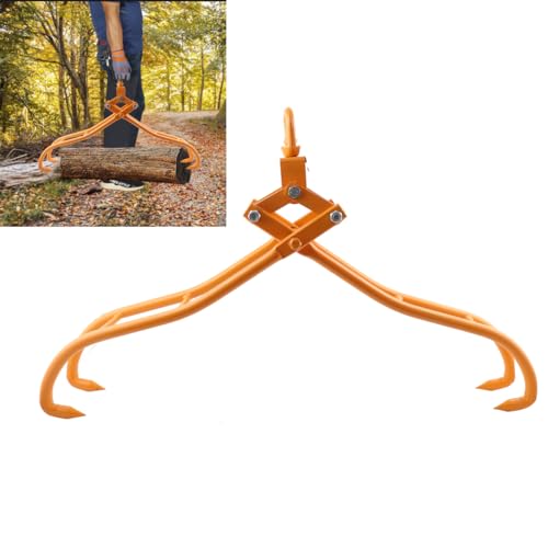 ECUTEE Alicates de madera para troncos de hasta 36 pulgadas, 914 mm, 1500 kg de fuerza de tracción, pinzas para madera, con 4 mandriles de sujeción, alicates forestales