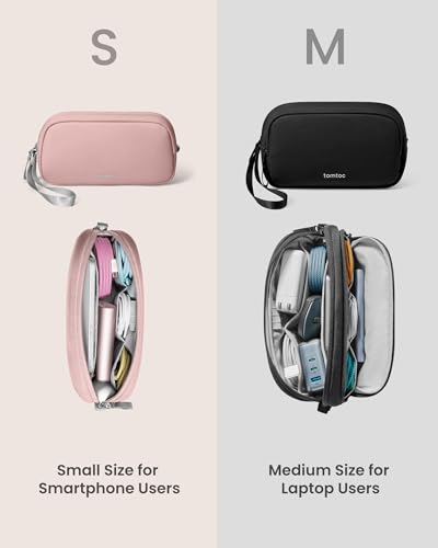 tomtoc torba na akcesoria etui na kable, elektronika akcesoria do laptopów organizer torba na akcesoria podróżne etui na adapter, mysz, kabel, zasilacz, ładowarkę, dysk twardy