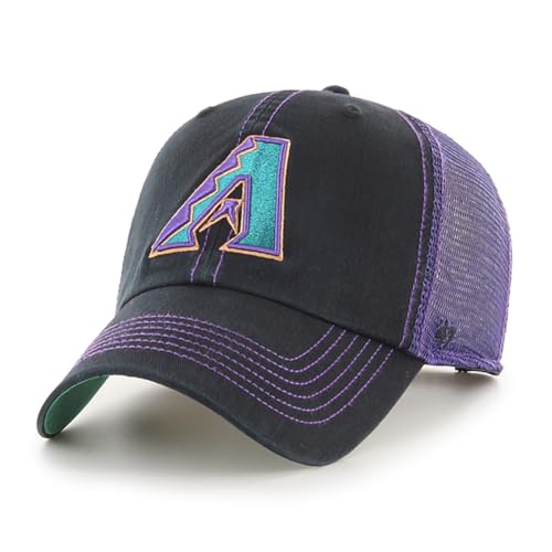 Boné ajustável '47 MLB Trawler cor do time, Trucker com tela Clean Up, adulto, tamanho único, Tamanho Único