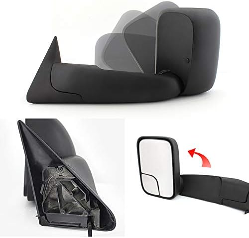 Miniatura 2 de AKKON - Para Dodge Ram 150025003500 extensible 2009-2012 retrovisores laterales de gran angular, par izquierdo + derecho