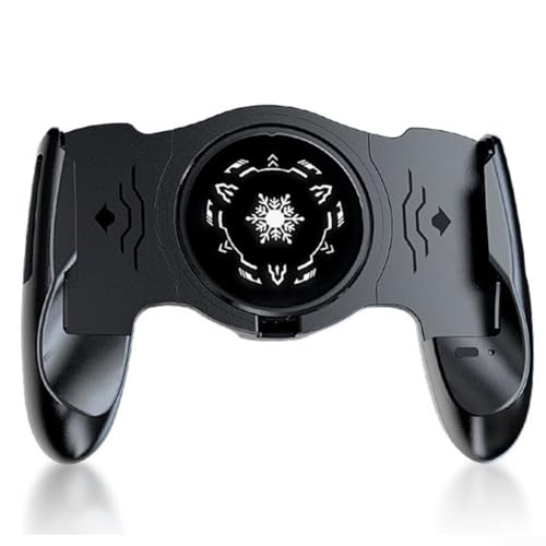 Oniissy Refroidisseur de téléphone de jeu avec poignée semi-conductrice, ventilateur de refroidissement rapide pour téléphones, radiateur à faible bruit, clip rétractable 134-174 mm, poignée pour jeu