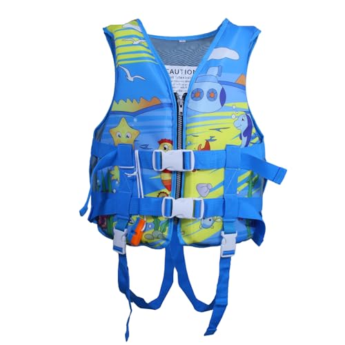 Swim Vest for Kids 46-95lbs/6-12Years, Adjustable Swimming Jacket Aid Floaties for Children, Preteen Boys Girls Learn to Swim (Blue, M (38-68 lbs/7-10 yrs))
