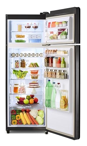 Image of Godrej 272 L 2 Star Frost Free Nano Shield Technology Inverter With Freshness up to 30 Days Double Door Refrigerator (RT EONCRYSTAL 310B RI OB, Onyx Black)