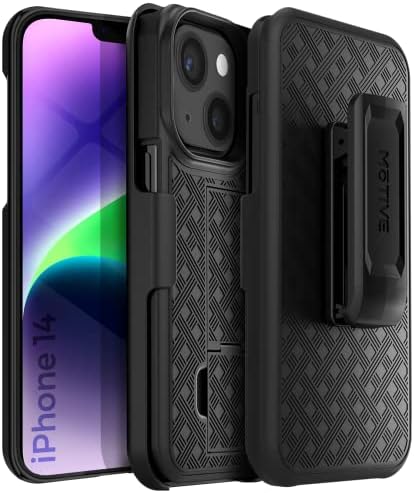 MOTIVE for iPhone 14 Holster Case, Belt Clip Case for Apple iPhone 14, Shell Holster Combo 14, Slim Rugged Drop Shockproof Protective Cover with Kickstand (6.1") | Ranger Series