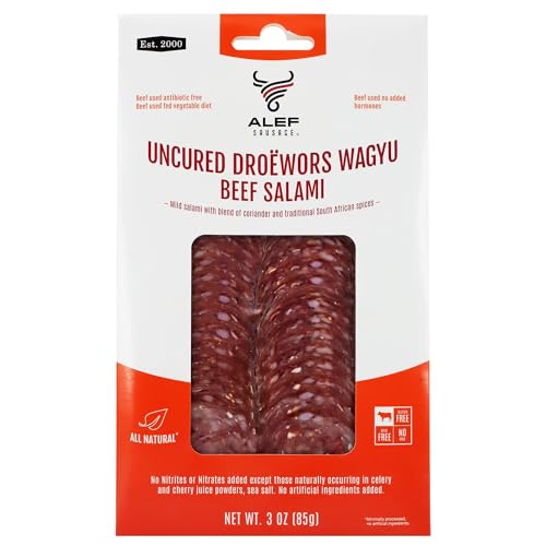 Premium Uncured All Natural Grass Fed Droewors Wagyu Dry Sliced