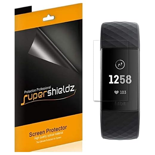 Supershieldz (3 Pack) Designed for Fitbit Charge 4, Charge 3 and Charge 3 SE Screen Protector, 0.13mm, High Definition Clear Shield (TPU)