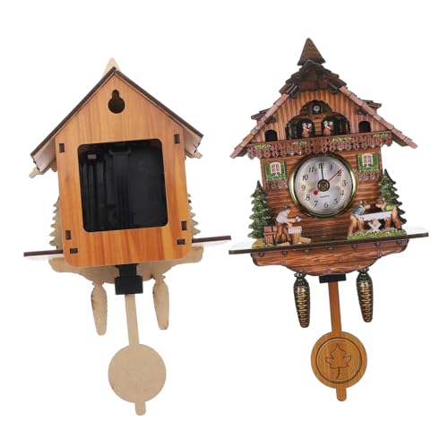 Horloge murale coucou en bois pour chambre et salon style vintage chaleureux - 5