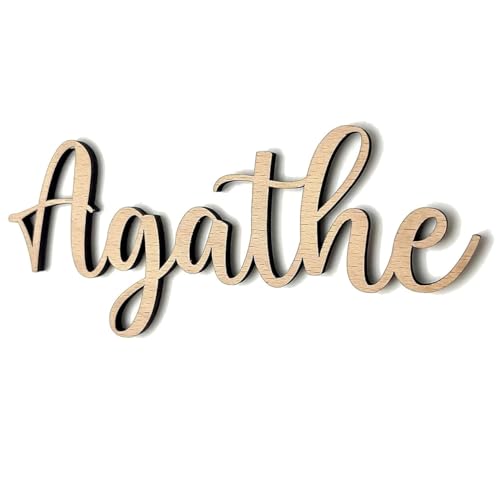 Prénon en bois personnalisé, décoration murale pour chambre bébé ou enfant, porte de chambre. Dimensions au choix