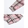 SANGTREE-Girls-Womens-Button-Down-Plaid-Cotton-Tops-Shirt-3-Months-US-2XL SANGTREE Family Matching Flannel Shirts Girls Flannel Shirts Long Sleeve Button Down Plaid Shirts Pink, 7-8 Years = Tag 140