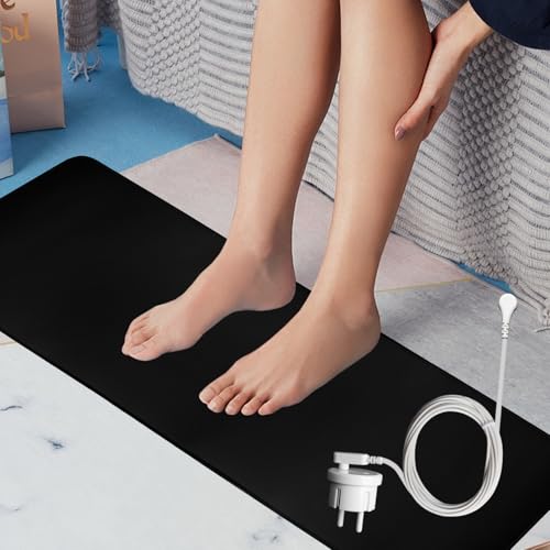 BORDEAG Alfombrilla de tierra para un mejor sueño, 25 x 68 cm, Negro