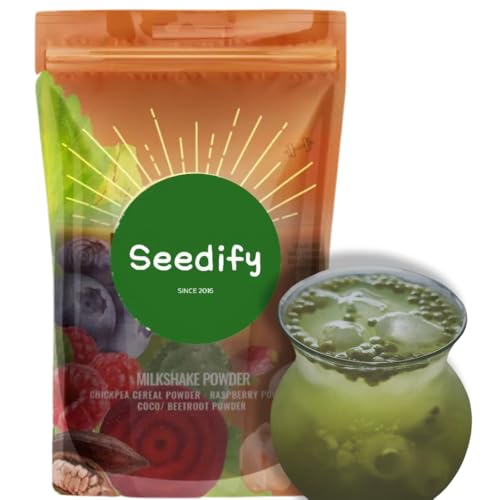 seedify™ Gut Health Protein Powder with 19g Plant Protein, 13 Probiotics & Greens | Meal Replacement Shake for Digestion & Bloating | All in One Protein Smoothie Powder | Vegan Matcha Flavor, 1.59Oz