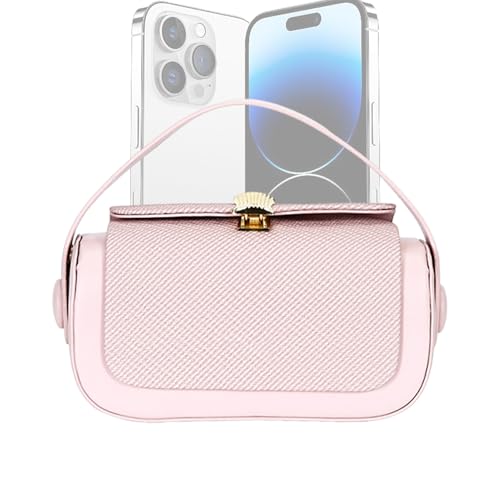 Lnhgh - Bolso para mujer, con cremallera y solapa de tela, para oficina, fin de semana, salida de cumpleaños, fiesta, rosa, Se référer au descriptif