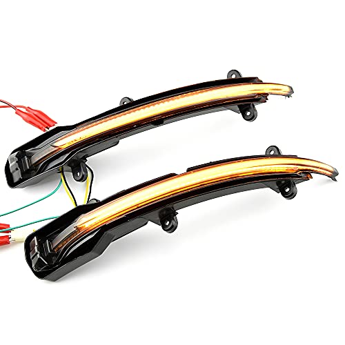 QKLsudua 2pcs Dynamic Sequential Blink LED Side Mirror Turn Signal Light Assembly Compatible with Au-di Q5 SQ5 8R 2010-2017, Q7 4L SQ7 2010-2015