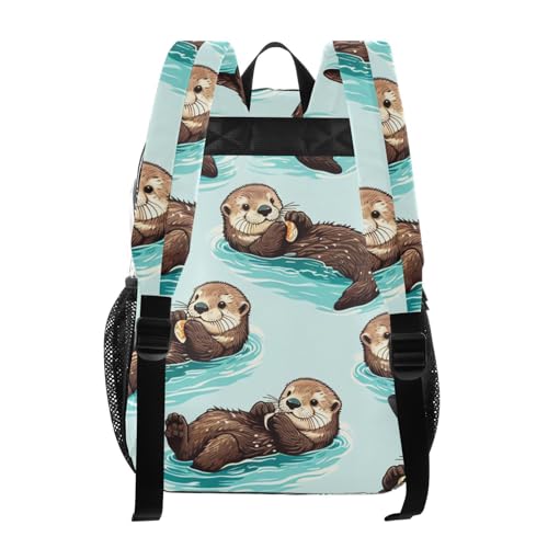 Kigai Sea Otters Clear Backpack Heavy Duty Transparent Backpack, Stadium Approved Clear Backpack for,Work, Concert, Travel3