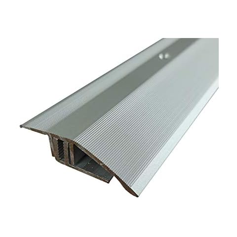 ufitec Profilsystem für Parkett- und Laminatböden - für Belagshöhen von 7-16 mm - viele Farben lieferbar (Niveauausgleichsprofil 100 cm lang, Silber) Cover