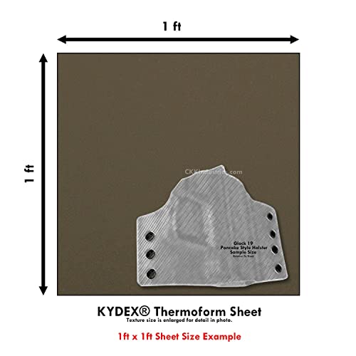 Image of BOLTARON Thermoform Sheet - (Haircell /Smooth) - (.093 Thickness) - (12in x 12in) - (Olive Drab) - (1 Sheet)