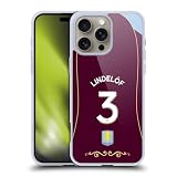 Head Case Designs Officially Licensed Aston Villa Football Club Victor Lindelöf 2025/26 Players Home Kit 1st Group Gel Case [Military Grade Protection] Compatible with Apple iPhone 16 Pro Max