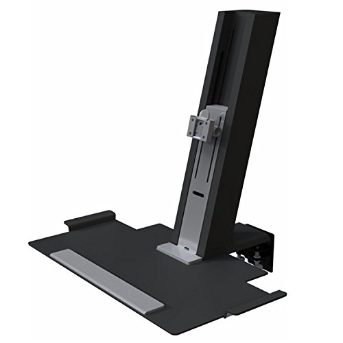 Humanscale QuickStand Light Mount with Large Platform Sit-to-Stand Workstation - Black