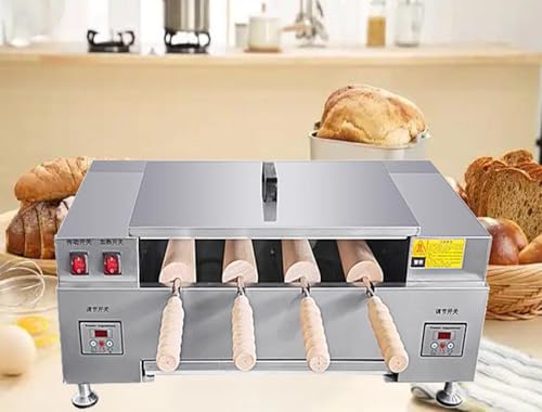 Aioneer Horno De Chimenea Comercial para Pasteles, Horno De Chimenea para Rollos De Pastel, Horno Eléctrico para Conos De Helado, Tostadora De Chimenea De 3000 W, Horno Tostador-Digitaldisplay