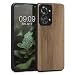 Produktbild kwmobile Bumper Handyhülle kompatibel mit OnePlus Nord 2T 5G - Holz Hülle Handy Case Cover Dunkelbraun