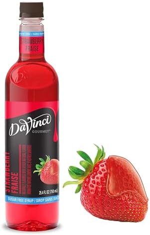 DaVinci Gourmet Sugar-Free Strawberry Syrup, 25.4 Fluid Ounces (Pack of 1)