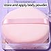 Teenitor 2Pcs 5Inch Pink Body Powder Puff, Powder Puff for Body Powder, Soft Velour Puff Pink