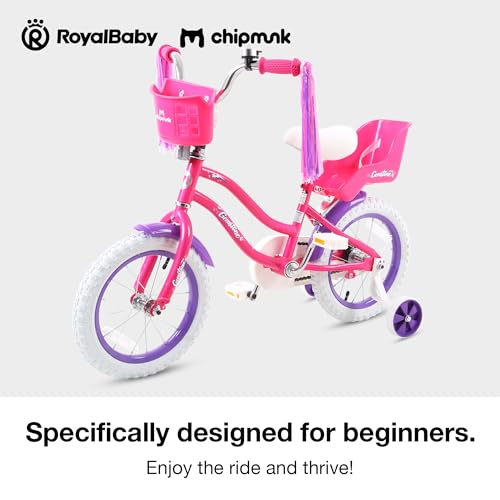 Image of Chipmunk Kids Bike Toddlers 12 14 16 18 Inch Wheel Bicycle Beginners Boys Girls Ages 3-11 Years, Multiple Color Options