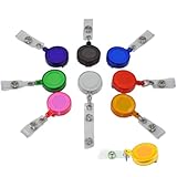 9 Colors X Id Badges Card Holder Office Retractable Reel Key Clip Holders